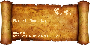 Mangl Amrita névjegykártya